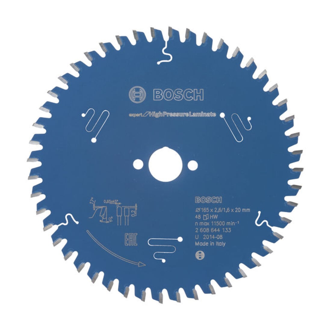 Bosch Kreissägeblatt Expert for High Pressure Laminate 165 x 20 x 2,6 mm 48