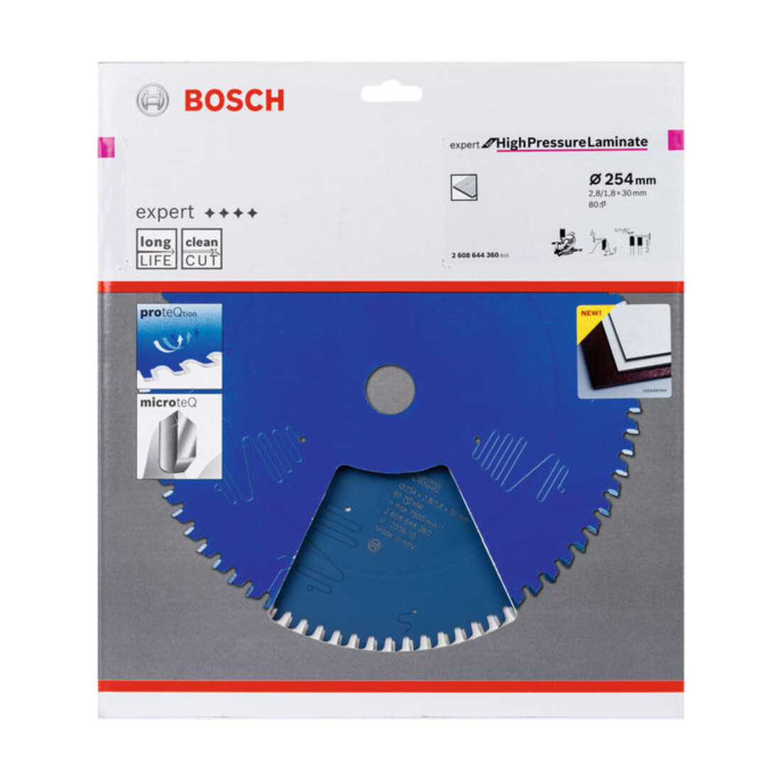 Bosch Kreissägeblatt Expert for High Pressure Laminate 254 x 30 x 2,8 mm 80
