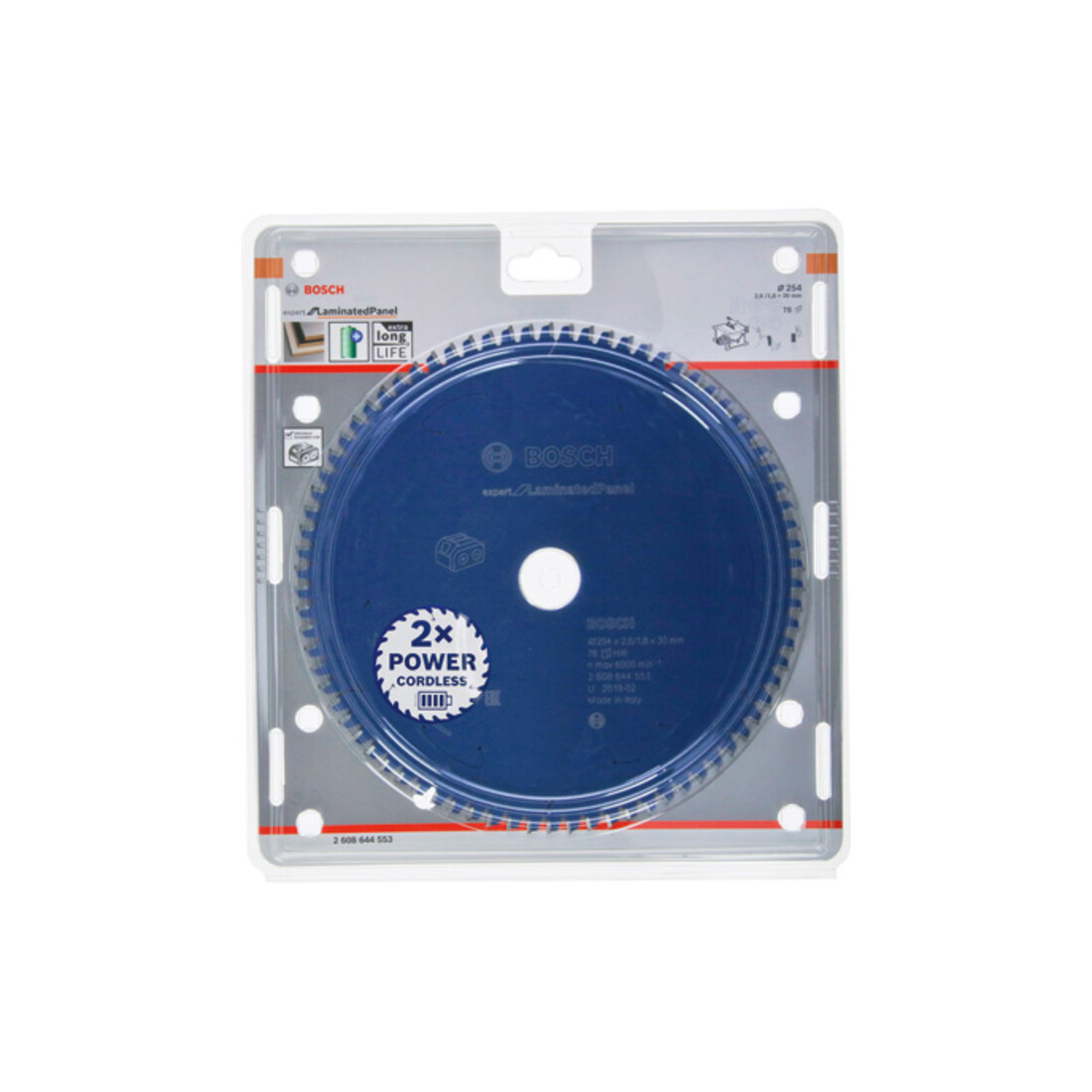 Bosch Kreissägeblatt Expert for Laminated Panel für Akkusägen 254 x 2,6/1,8 x 30 78 Zähne