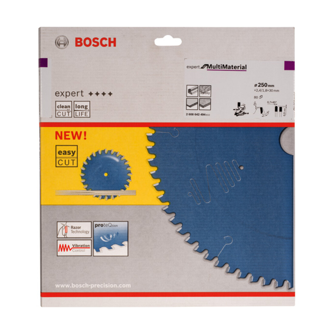 Bosch Kreissägeblatt Expert for Multi Material 250 x 30 x 2,4 mm 80