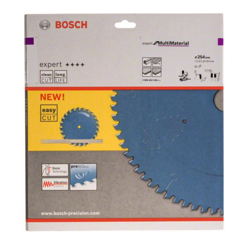 Bosch Kreissägeblatt Expert for Multi Material 254 x 30 x 2,4 mm 80