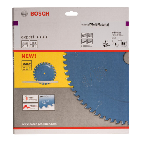 Bosch Kreissägeblatt Expert for Multi Material 254 x 30 x 2,4 mm 80