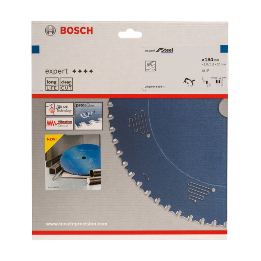 Bosch Kreissägeblatt Expert for Steel 184 x 20 x 2,0 mm 48