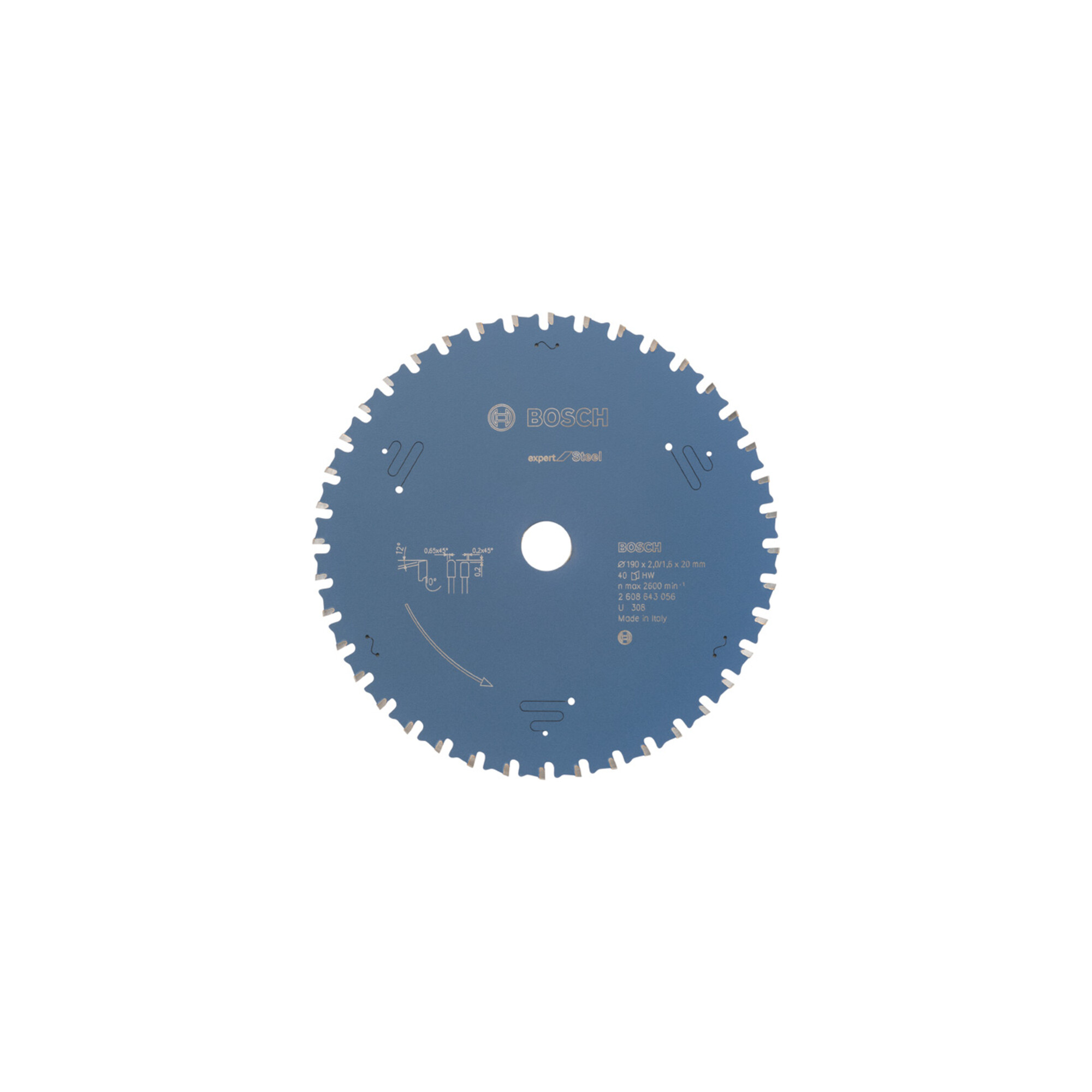 BOSCH Kreissägeblatt Expert for Steel 190 x 20 x 2,0 mm 40