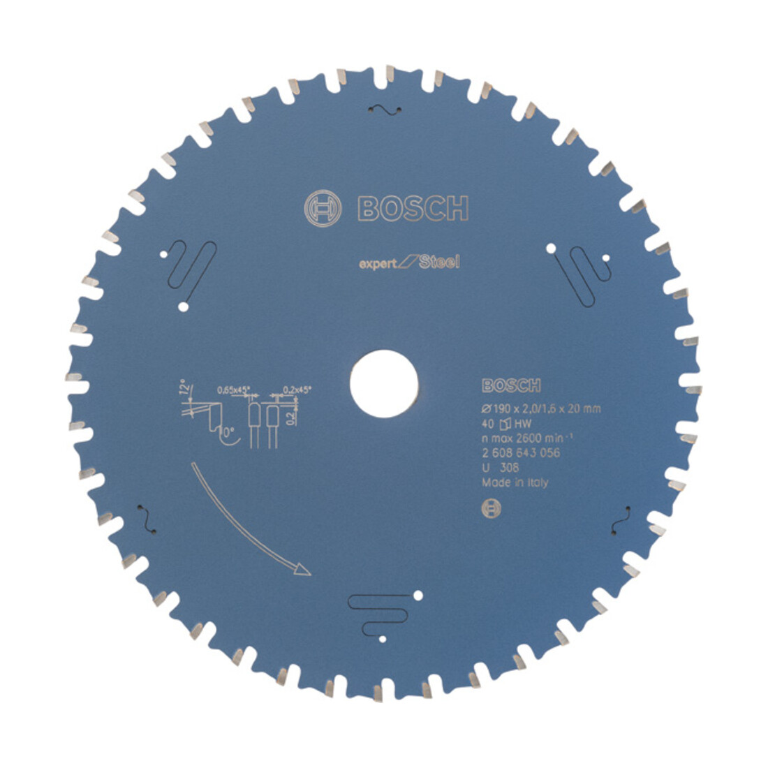 Bosch Kreissägeblatt Expert for Steel 190 x 20 x 2,0 mm 40
