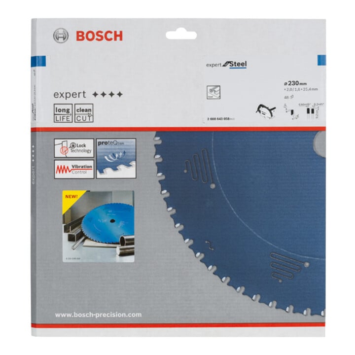 Bosch Kreissägeblatt Expert for Steel 230 x 25,4 x 2,0 mm 48