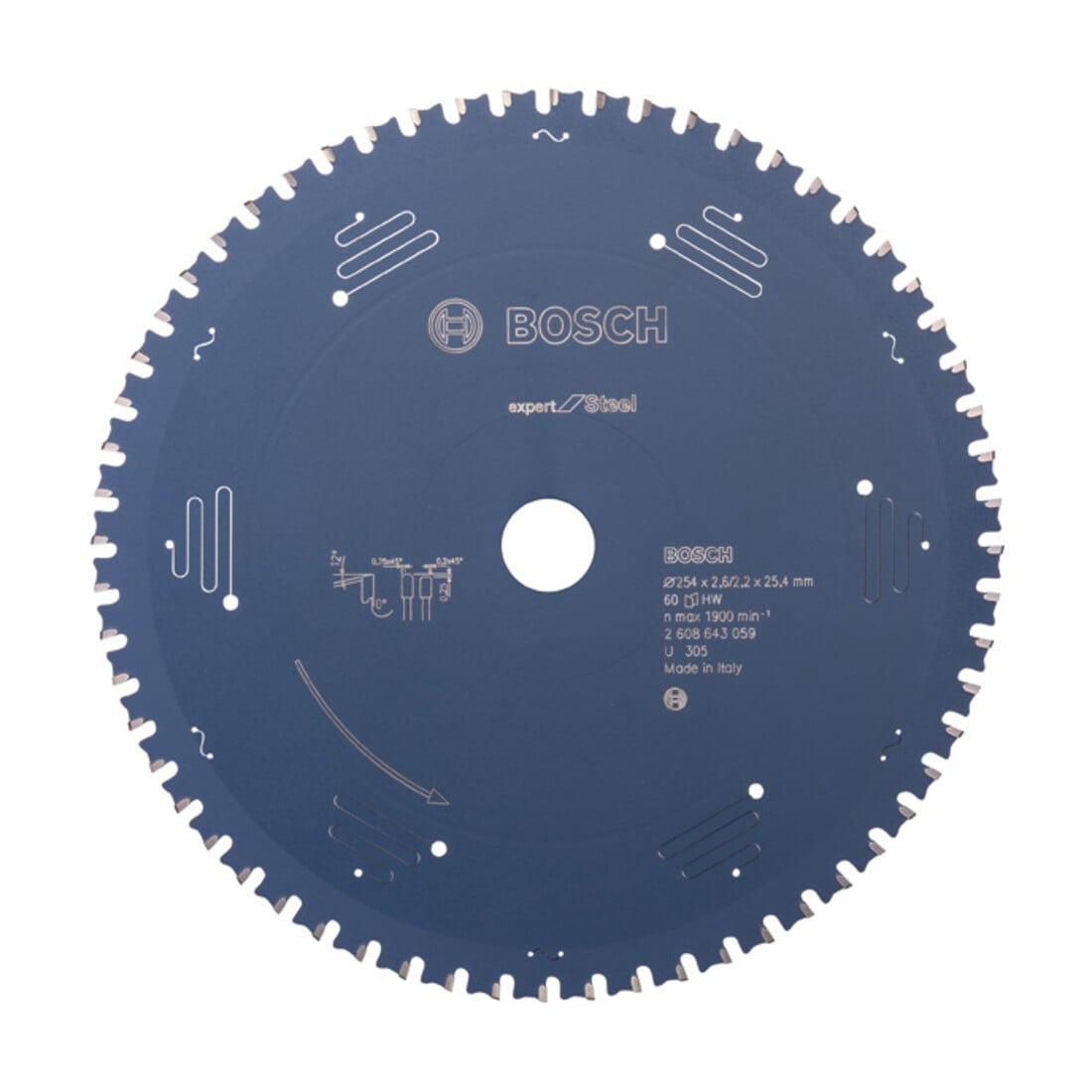 Bosch Kreissägeblatt Expert for Steel 254 x 25,4 x 2,6 mm 60