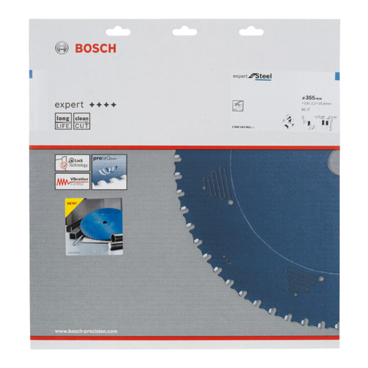 Bosch Kreissägeblatt Expert for Steel 355 x 25,4 x 2,6 mm 80