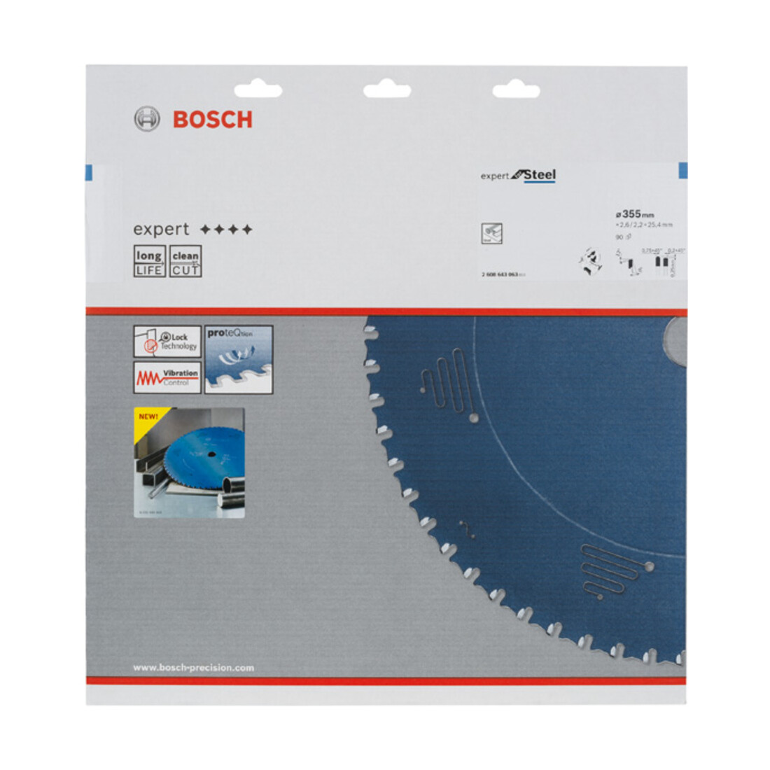 Bosch Kreissägeblatt Expert for Steel 355 x 25,4 x 2,6 mm 90