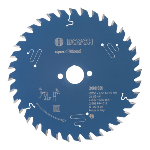 Bosch Kreissägeblatt Expert for Wood 150 x 20 x 2,6 mm 36