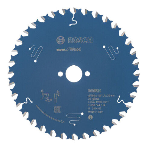 Bosch Kreissägeblatt Expert for Wood 160 x 20 x 1,8 mm 36