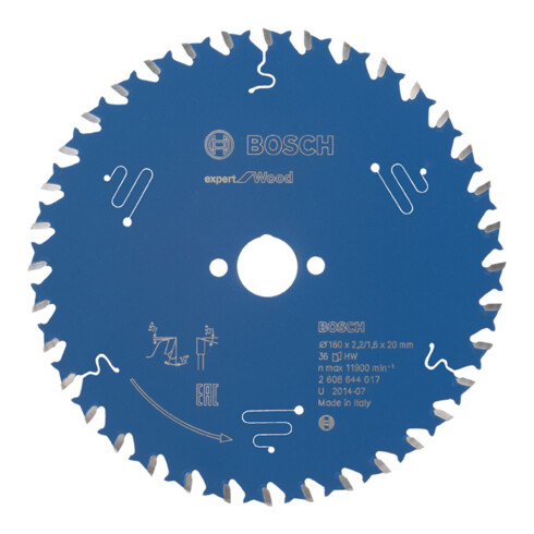 Bosch Kreissägeblatt Expert for Wood 160 x 20 x 2,2 mm 36