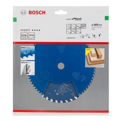 Bosch Kreissägeblatt Expert for Wood 160 x 20 x 2,2 mm 36