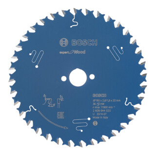 Bosch Kreissägeblatt Expert for Wood 160 x 20 x 2,6 mm 36