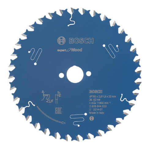 Bosch Kreissägeblatt Expert for Wood 160 x 20 x 2,6 mm 36