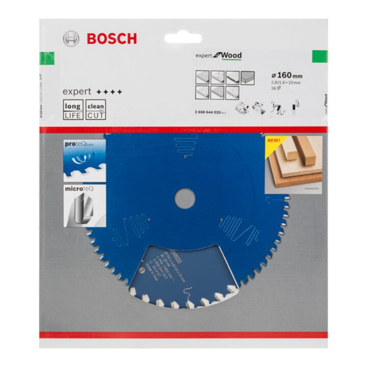 Bosch Kreissägeblatt Expert for Wood 160 x 20 x 2,6 mm 36
