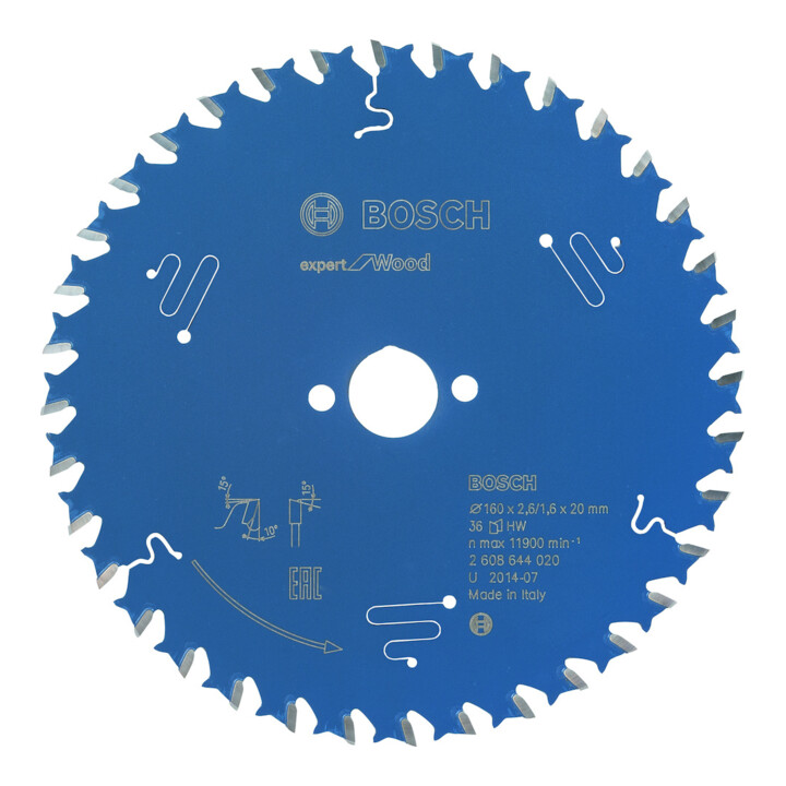 Bosch Kreissägeblatt Expert for Wood 160 x 20 x 2,6 mm 36