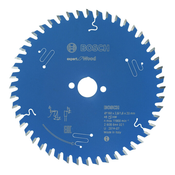 Bosch Kreissägeblatt Expert for Wood 160 x 20 x 2,6 mm 48