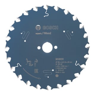 Bosch Kreissägeblatt Expert For Wood 165 X 20 X 2, 6 Mm 24