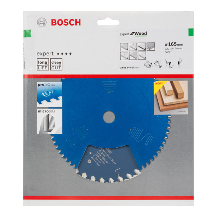 Bosch Kreissägeblatt Expert for Wood 165 x 20 x 2,6 mm 36
