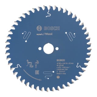 Bosch Kreissägeblatt Expert for Wood 165 x 20 x 2,6 mm 48