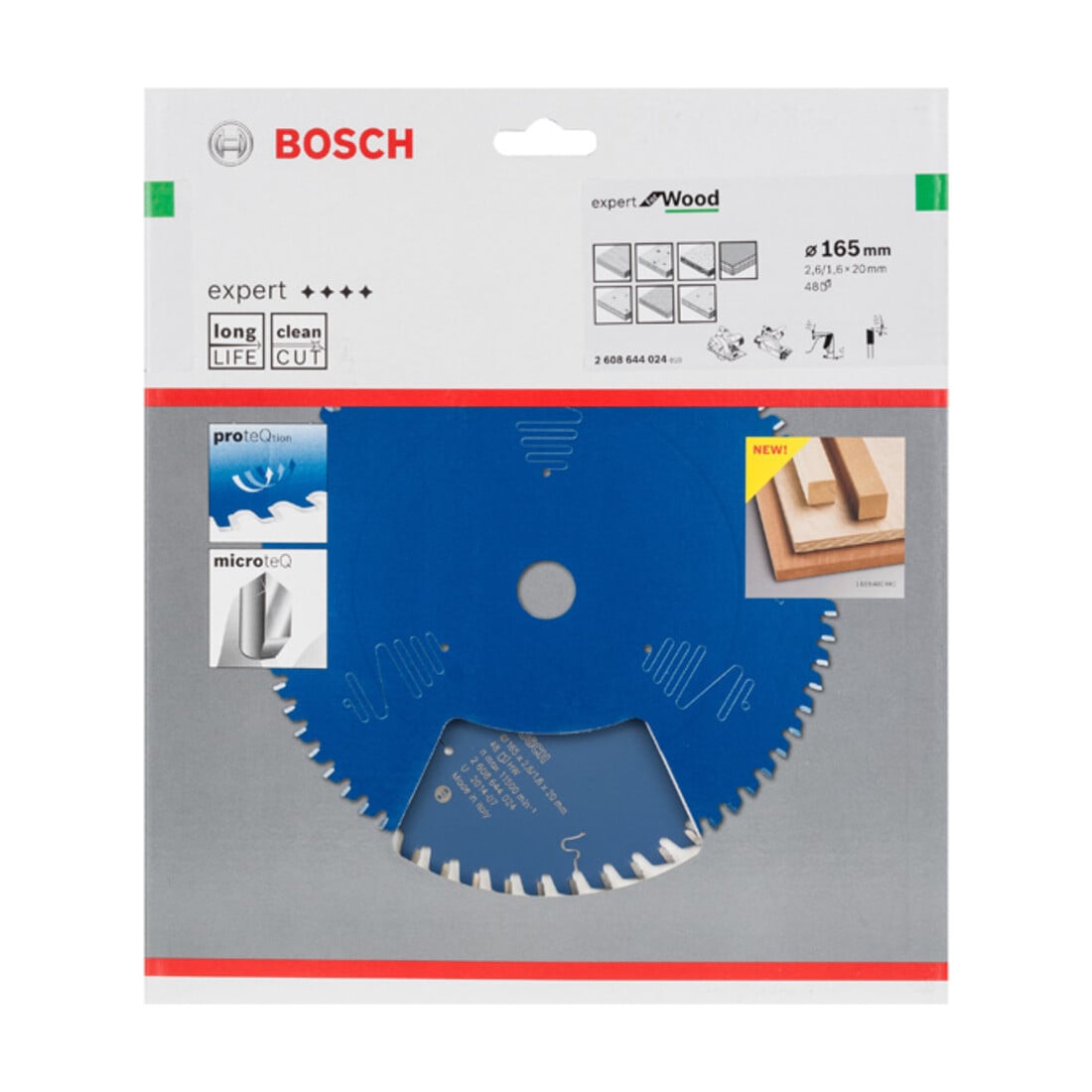 Bosch Kreissägeblatt Expert for Wood 165 x 20 x 2,6 mm 48