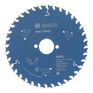Bosch Kreissägeblatt Expert for Wood 165 x 30 x 2,6 mm 36