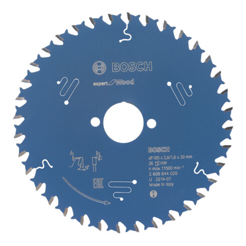 Bosch Kreissägeblatt Expert for Wood 165 x 30 x 2,6 mm 36