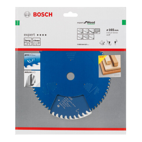 Bosch Kreissägeblatt Expert for Wood 165 x 30 x 2,6 mm 48