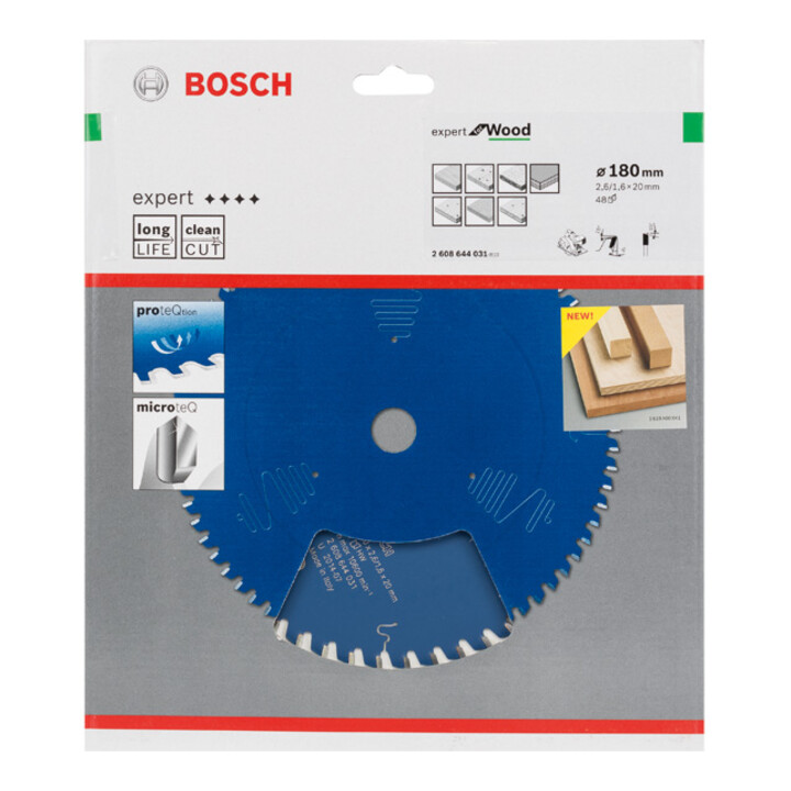 Bosch Kreissägeblatt Expert for Wood 180 x 20 x 2,6 mm 48