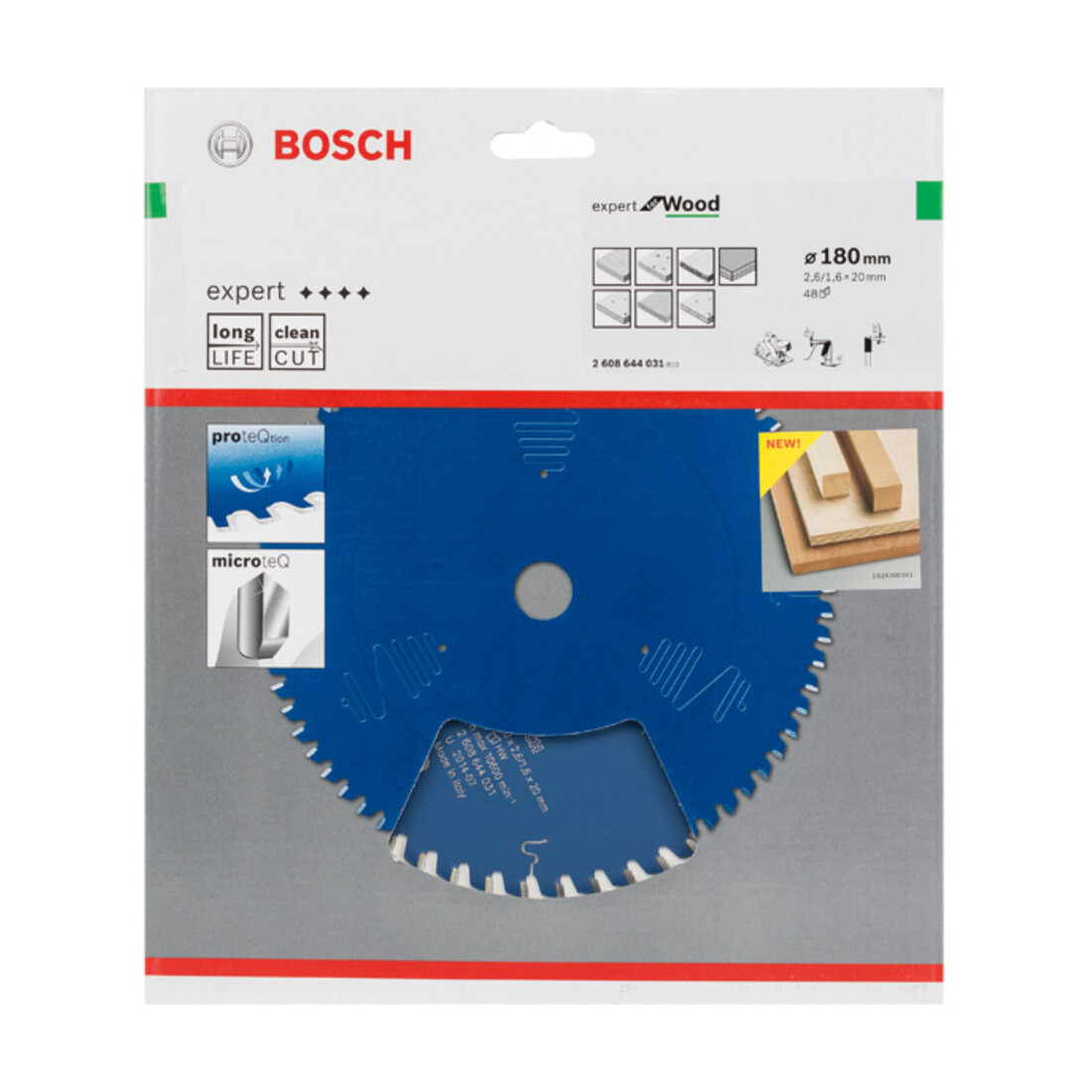 Bosch Kreissägeblatt Expert for Wood 180 x 20 x 2,6 mm 48