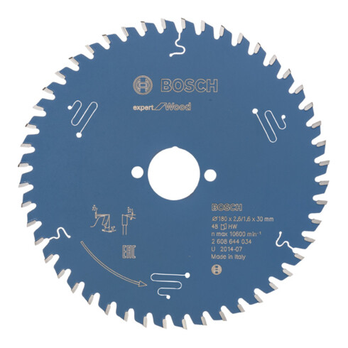 Bosch Kreissägeblatt Expert for Wood 180 x 30 x 2,6 mm 48