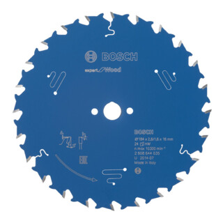 Bosch Kreissägeblatt Expert for Wood 184 x 16 x 2,6 mm 24