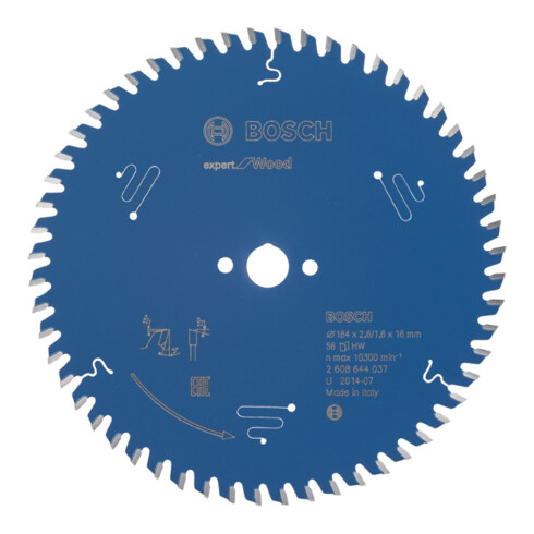 Bosch Kreissägeblatt Expert for Wood 184 x 16 x 2,6 mm 56