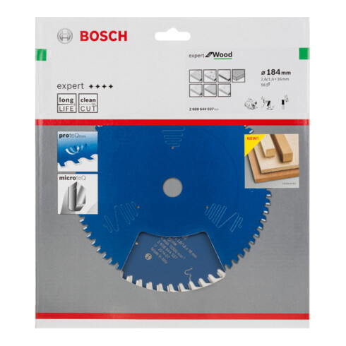 Bosch Kreissägeblatt Expert for Wood 184 x 16 x 2,6 mm 56