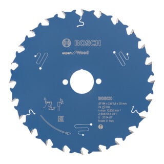 Bosch Kreissägeblatt Expert for Wood 184 x 30 x 2,6 mm 24