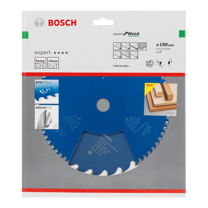 Bosch Kreissägeblatt Expert for Wood 190 x 2,4 mm 24