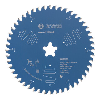 Bosch Kreissägeblatt Expert for Wood 190 x 2,4 mm 48