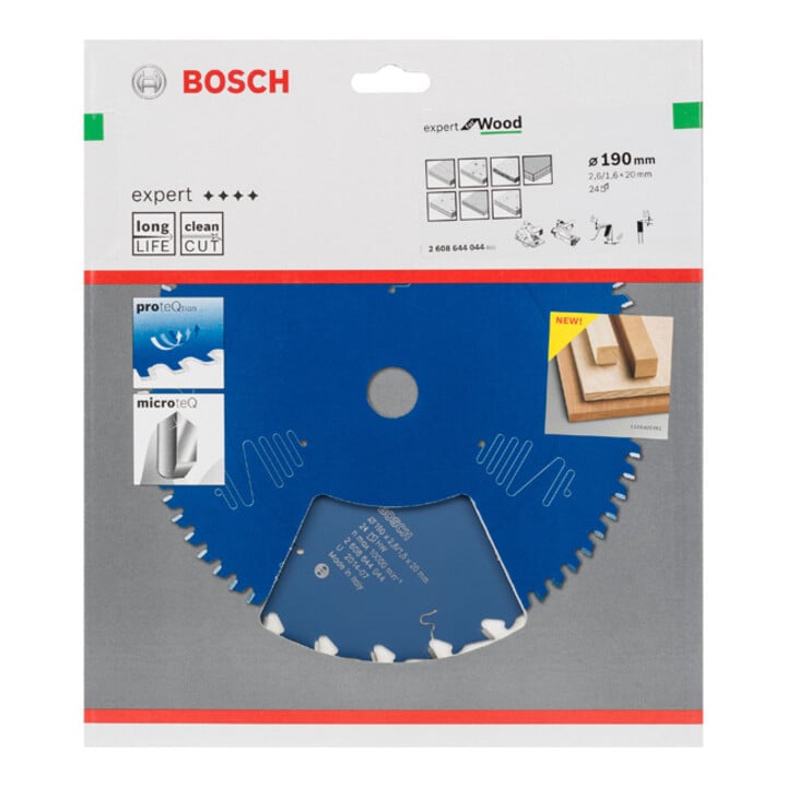 Bosch Kreissägeblatt Expert for Wood 190 x 20 x 2,6 mm 24