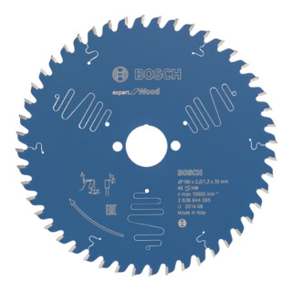 Bosch Kreissägeblatt Expert for Wood 190 x 30 x 2,0 mm 48