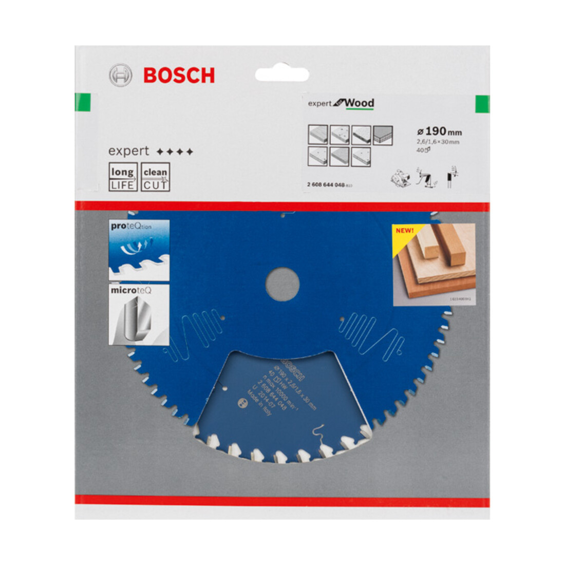 Bosch Kreissägeblatt Expert for Wood 190 x 30 x 2,6 mm 40