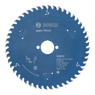 Bosch Kreissägeblatt Expert for Wood 190 x 30 x 2,6 mm 48