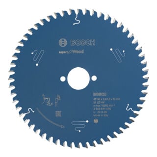 Bosch Kreissägeblatt Expert for Wood 190 x 30 x 2,6 mm 56