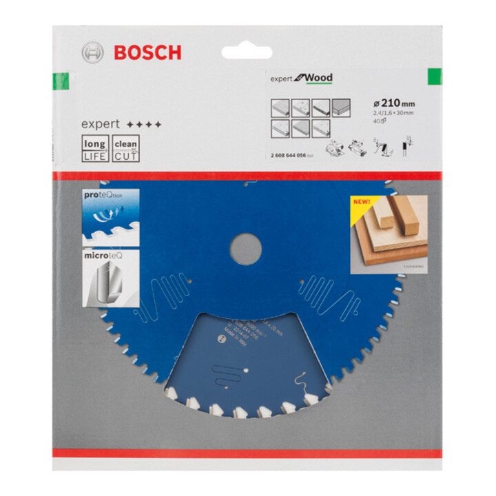 Bosch Kreissägeblatt Expert for Wood 210 x 30 x 2,4 mm 40
