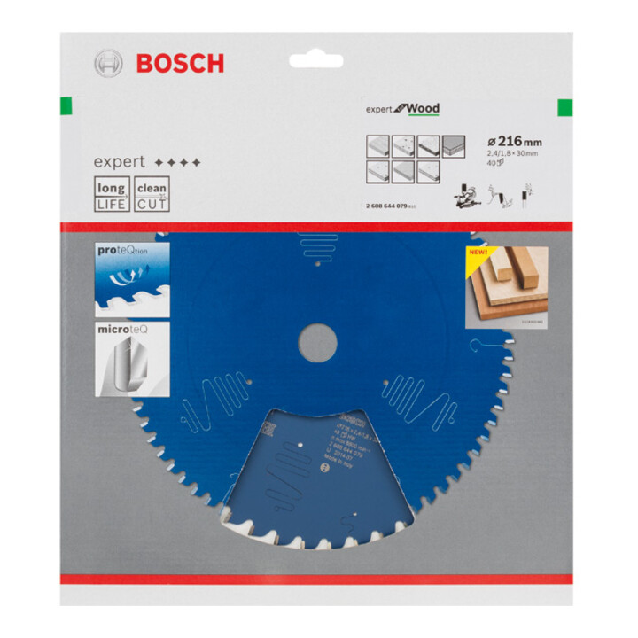 Bosch Kreissägeblatt Expert for Wood 216 x 30 x 2,4 mm 40