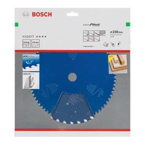 Bosch Kreissägeblatt Expert for Wood 230 x 30 x 2,8 mm 36