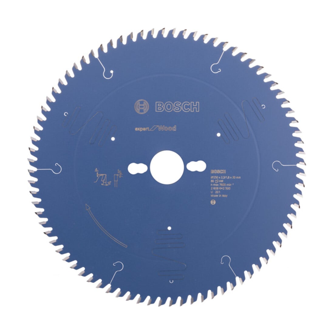 Bosch Kreissägeblatt Expert for Wood 250 x 30 x 2,5 mm 80