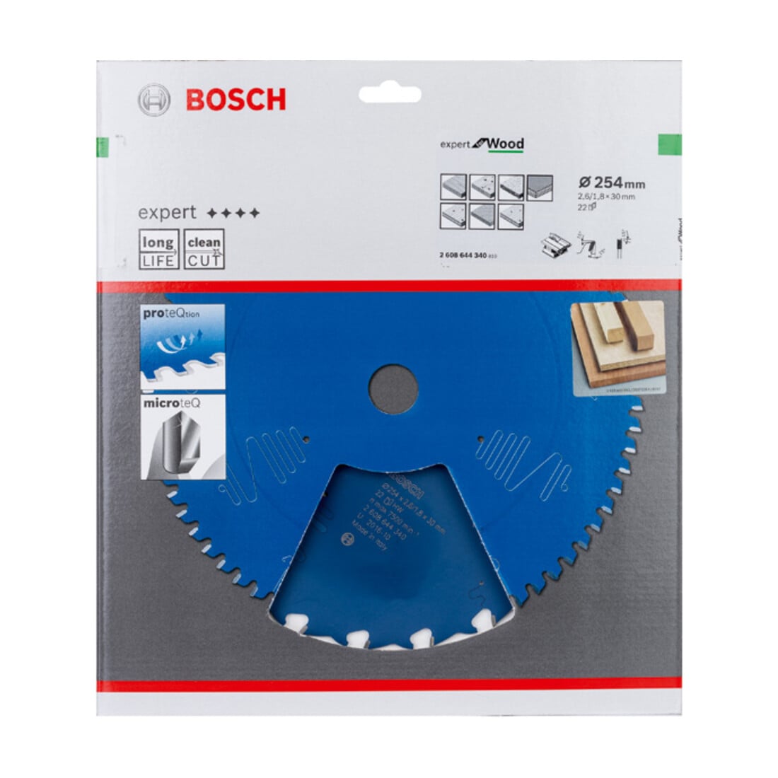 Bosch Kreissägeblatt Expert for Wood 254 x 30 x 2,6 mm 22
