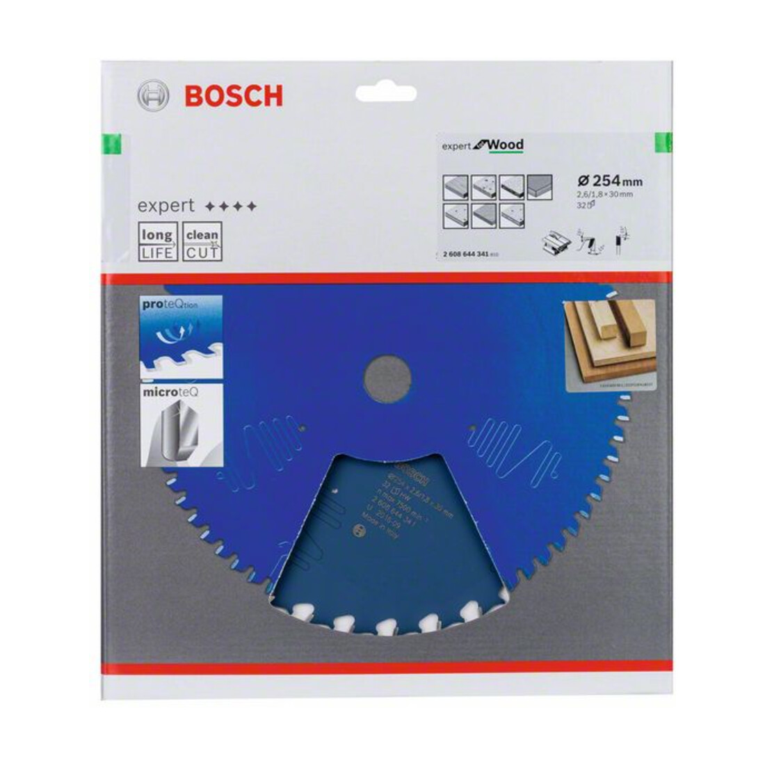 Bosch Kreissägeblatt Expert for Wood 254 x 30 x 2,6 mm 32