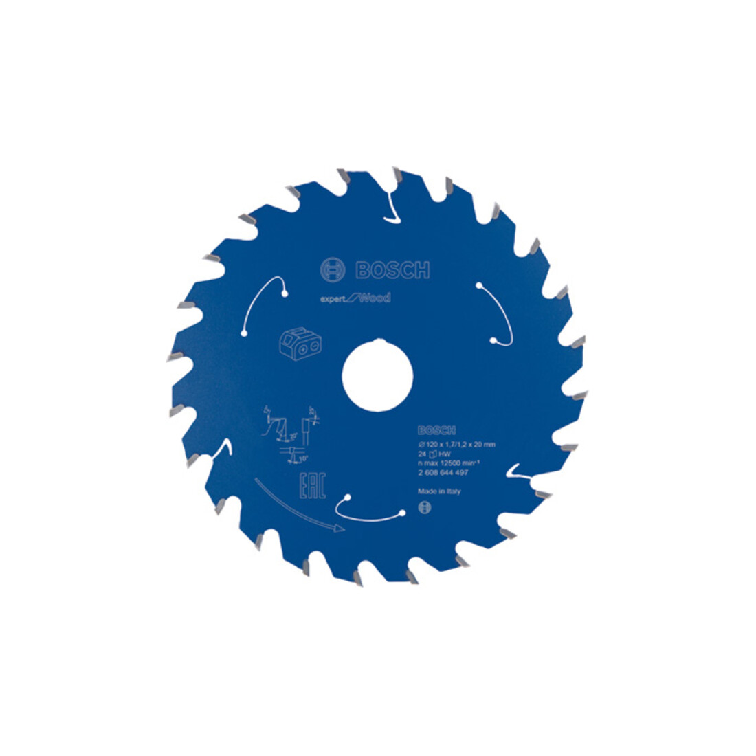 Bosch Kreissägeblatt Expert for Wood für Akkusägen 120 x 1,7/1,2 x 20 24 Zähne